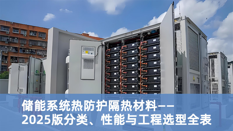 儲(chǔ)能系統(tǒng)熱防護(hù)隔熱材料——2025版分類、性能與工程選型全表